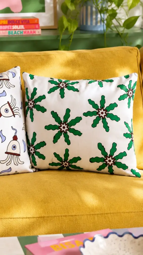 Nathalie Du Pasquier for Garro Éditions - Cushion Cover - 40x40cm "Fleurs Deux"