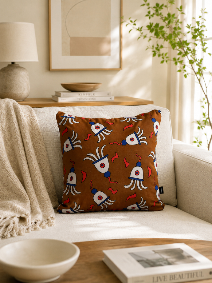 Nathalie Du Pasquier for Garro Éditions - Cushion Cover - 40x40cm "Fleurs Trois"