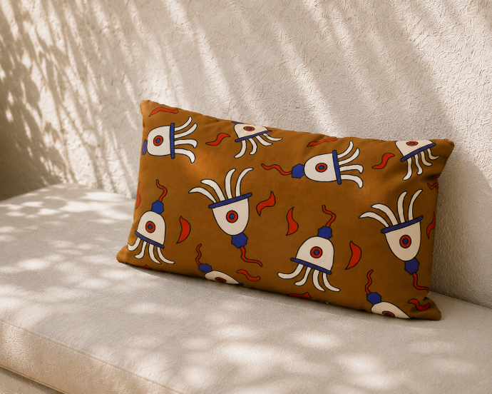 Nathalie Du Pasquier for Garro Éditions - Cushion Cover - 30x50cm "Fleurs Trois"