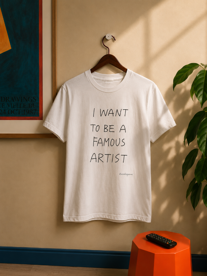 Ken Kagami for Librairie Yvon Lambert - T-shirt "I want to be a famous artist"