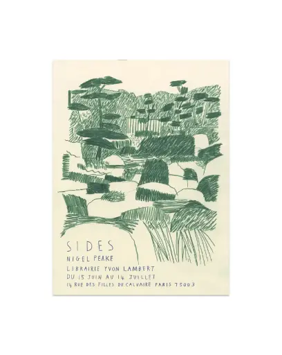 Nigel Peake for Librairie Yvon Lambert - Poster "SIDES"
