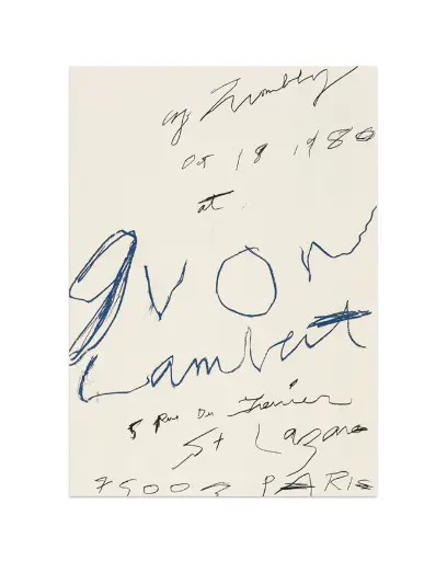 Cy Twombly for Librairie Yvon Lambert - Poster "Print, 1980"
