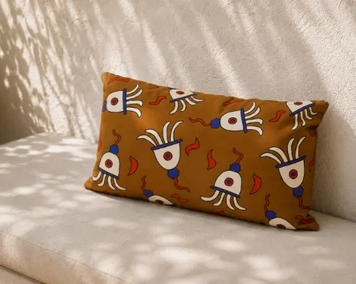 Nathalie Du Pasquier for Garro Éditions - Cushion Cover - 30x50cm "Fleurs Trois"